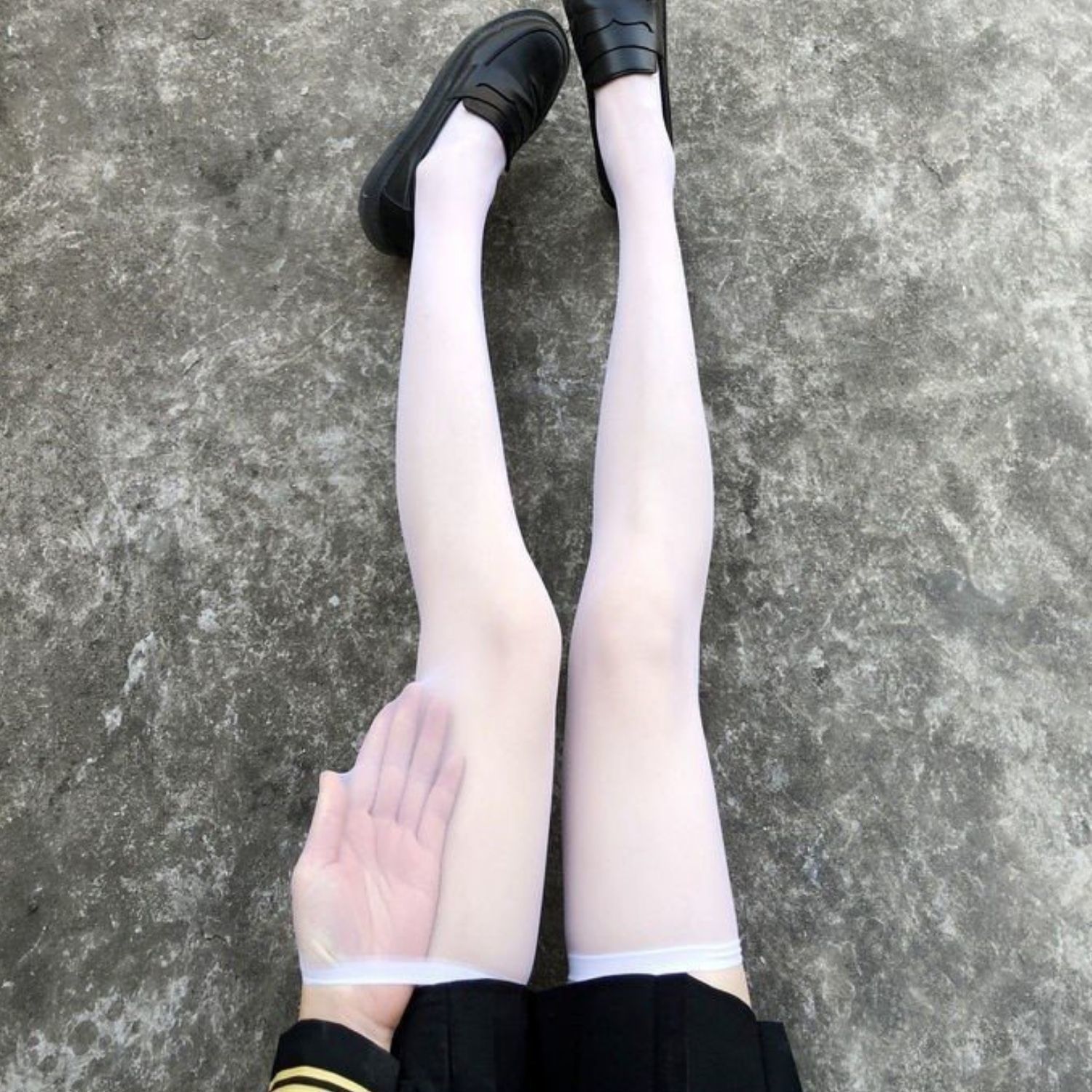 薄款性感白丝袜透明大腿袜超薄过膝袜女夏季jk黑色丝袜透肤长筒袜