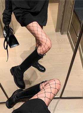 夜间实验性感渔网袜辣妹网格情趣jk裤袜ins打底黑丝袜性感美腿