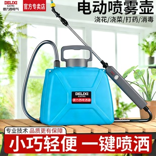 德力西电气电动喷壶浇花喷水壶小型消毒家用农用打药喷洒器充电式