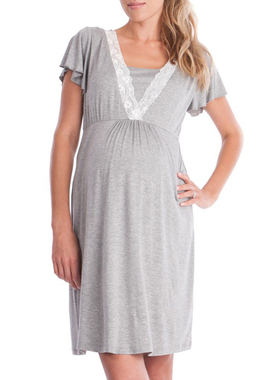 极速Maternidade amamenta??o pijamEas vestido de noite mulh