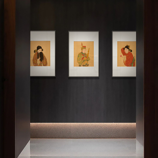 极速新中式装饰画软装样板房工装客厅玄关K挂画戏曲脸谱多联组合