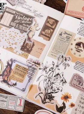极速60pcspack Vintage DIY Diary Sticker Writable ULabel Albu
