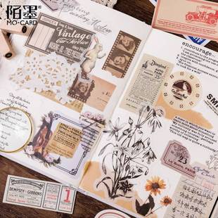 极速60pcspack Vintage DIY Diary Sticker Writable ULabel Albu