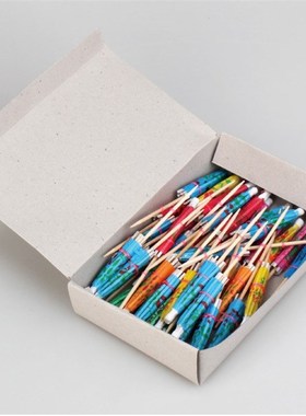 极速新水果盘装饰品小雨伞类一y次性小伞签花纸伞水果盘插厨师创