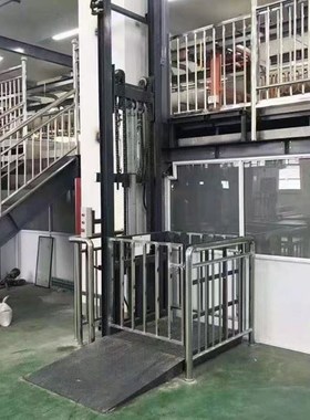 极速升降货梯车间固定式载货升降平台导轨链条Q式液压升降货梯提