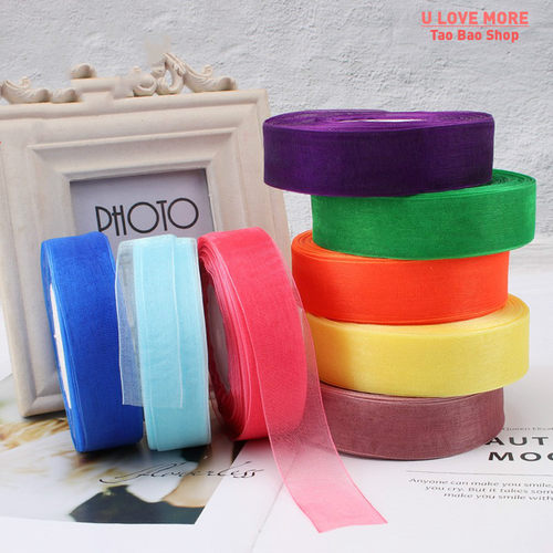 新品45meter/roll 12o/15/20/25/40/50mm Organza Ribbons Wholes