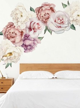 极速Peony flower combination wall sticker TVO background wal