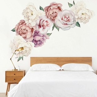 wall combination sticker TVO wal 极速Peony background flower