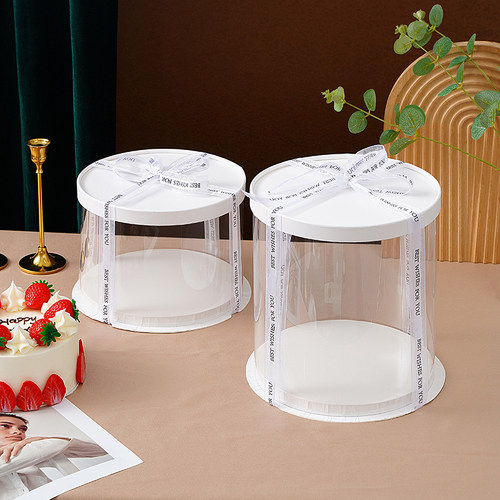 新品Round transpalrent cake box 4-inch 6-inch 4-inch 6-inch