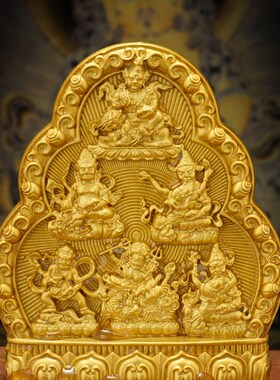 极速纯铜水供财神摆件财神t佛像六路财神供水碗家用五姓财神八吉