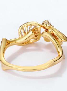 极速Love Rumei new handmade joint ring ladies ring bee .open