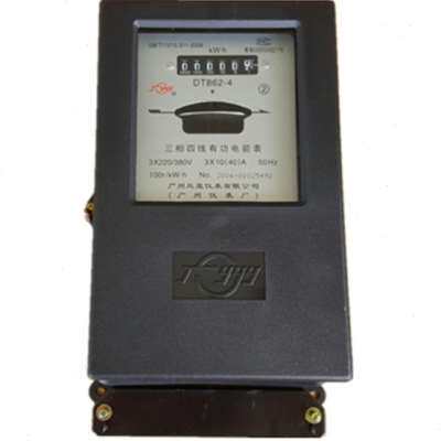 极速广州电表DT8624型3X1040AA三相380V电度表广州仪表厂机械转盘