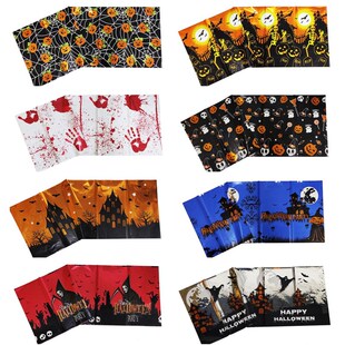 极速Hallowegen Decoration Tablecloth Pumpkin Spider Web Bat