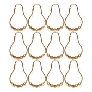 极速Easy Install Rustproof ShowerD Curtain Hooks Frictionles