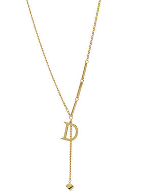极速60 cm long letter D pendant titanium steel nSiche design