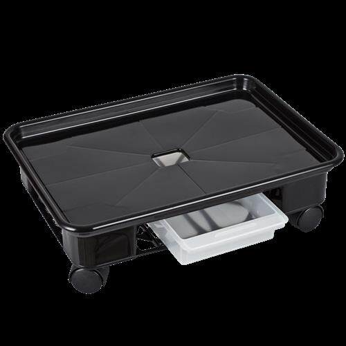 极速可移动长方形花盆托盘带轮万向轮塑料底座滚轮U底盘盆景托接