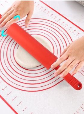 极速New Large Size Nonsticky Silicone Rolling Pin Fondant