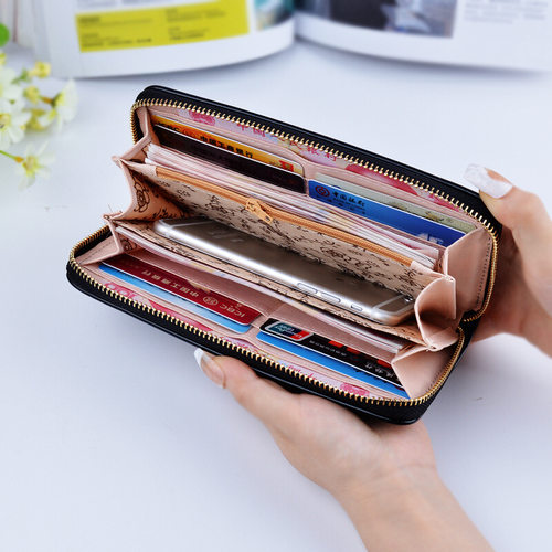 新品Ladies Zipper Purse Large CapacFity Practical Hand Walle