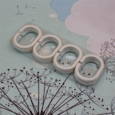 极速塑料浴帘挂钩扣环p加大号窗帘环浴室门帘C型床帘吊环圆型白色