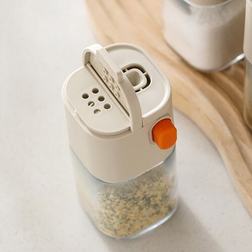 极速定量出盐调料瓶盐罐盒玻璃厨C房家用防潮味精调味罐密封控盐