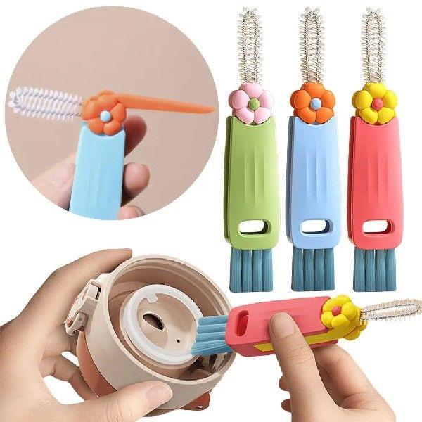 3 In 1 Bottle Brush Window Gap Brush Multifunctional Cup