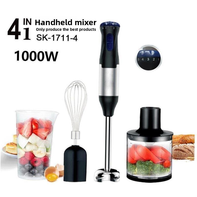 4合一果汁肉类搅拌机食品加工机手持式肉类研磨机榨汁机烹饪棒