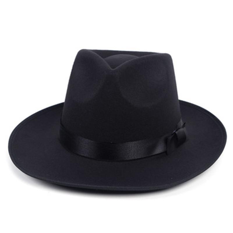 Fedora hat retro top hat woolen British jazz hat male Michae