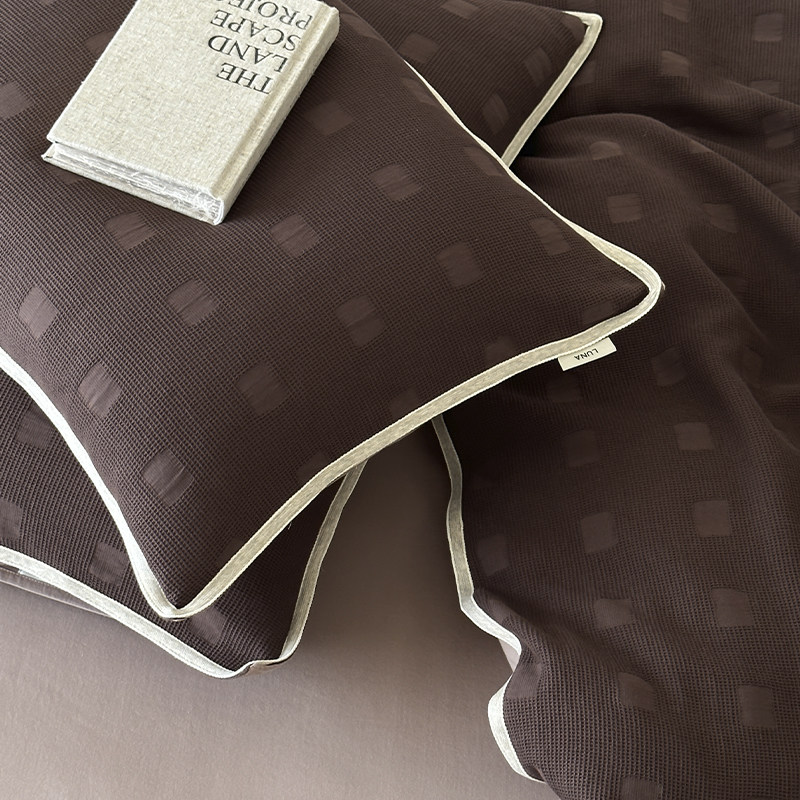 华夫格四件套简约现代风60支全棉纯色床单纯棉被套轻奢高级感床品,床上用品,床品套件/四件套/多件套,淘宝优惠券,粉丝福利购,淘宝优惠卷