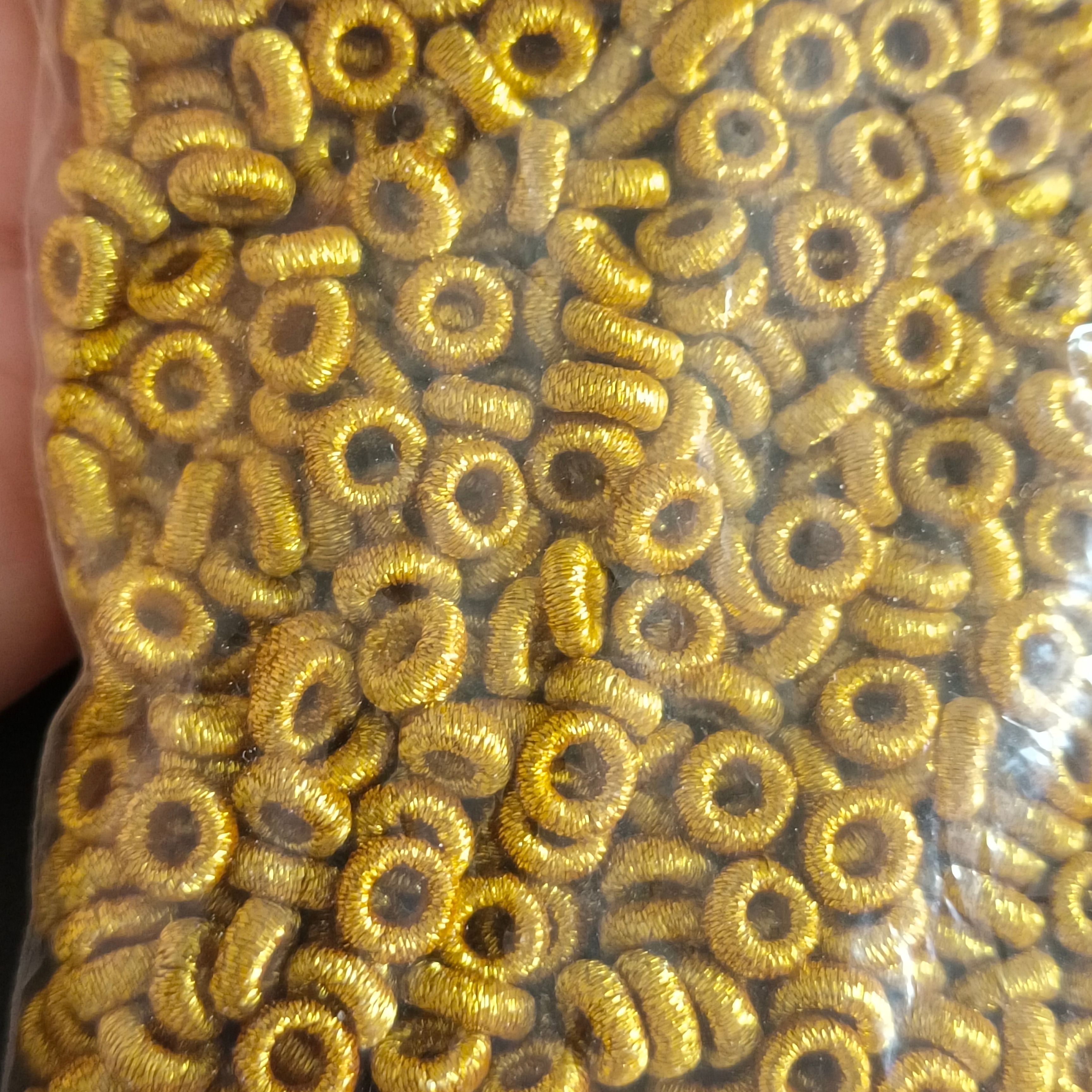 纯手工编织金线圆满结线圈diy手绳配饰孔径3㎜