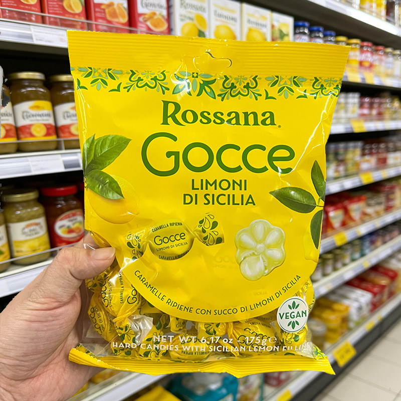 意大利进口Rossana柠檬夹心糖果流心糖开心果椰子味什锦礼盒175g