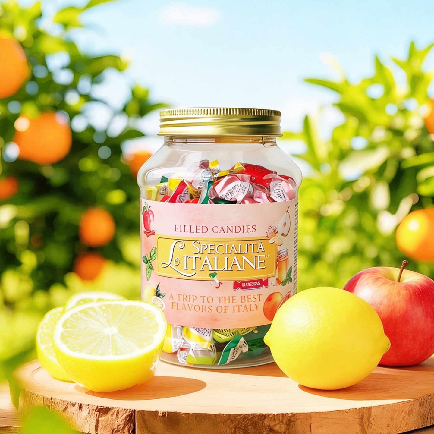 意大利进口水果糖serra柠檬糖血橙糖零食婚礼喜糖0添加独立包装