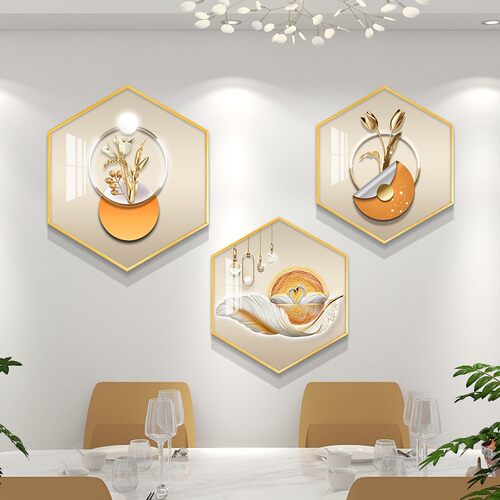 轻奢大气餐厅装饰画高级感艺术画
