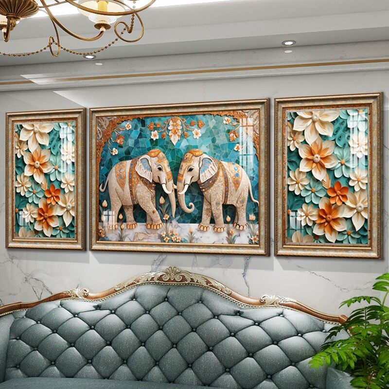 欧式风格客厅沙发背景墙装饰壁画