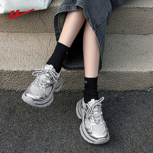 回力银色厚底老爹鞋女2026秋季休闲鞋子女巴黎新款增高女款运动鞋