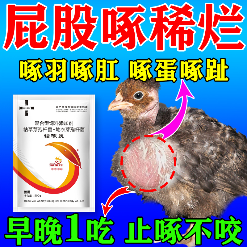 啄羽成秃鸡】鸡啄毛药止啄止咬灵