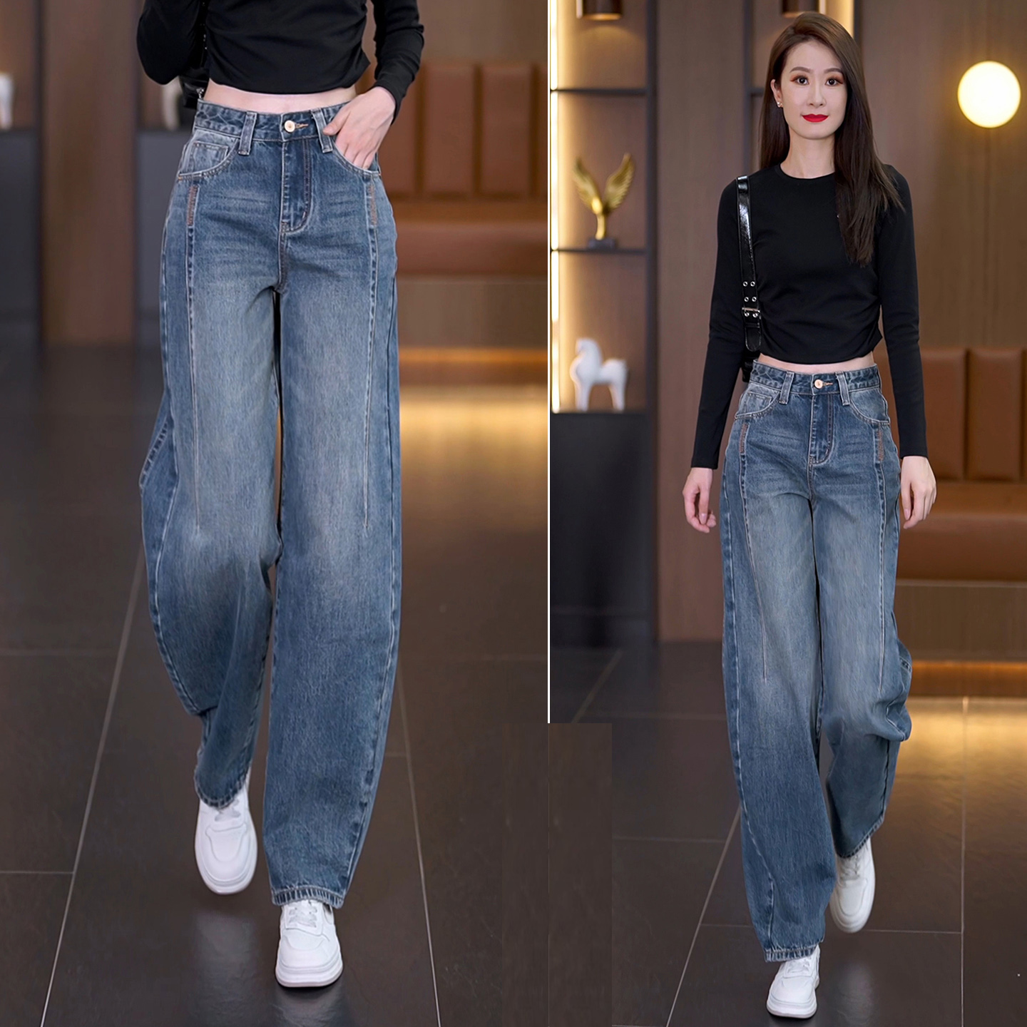 牛仔裤显高显瘦新款促销