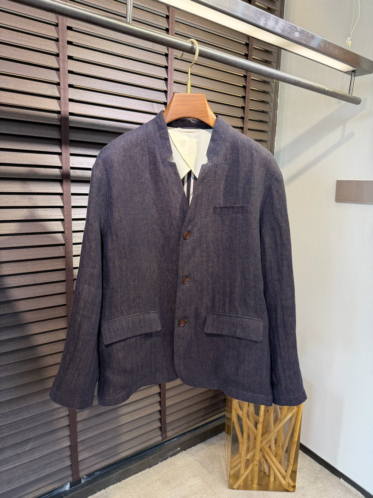 意式老钱风男装春夏100%亚麻休闲商务西服通勤透气西装夹克外套