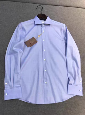 意式老钱风男装商务简约衬衫26春季纯棉方领长袖优雅通勤男士衬衣