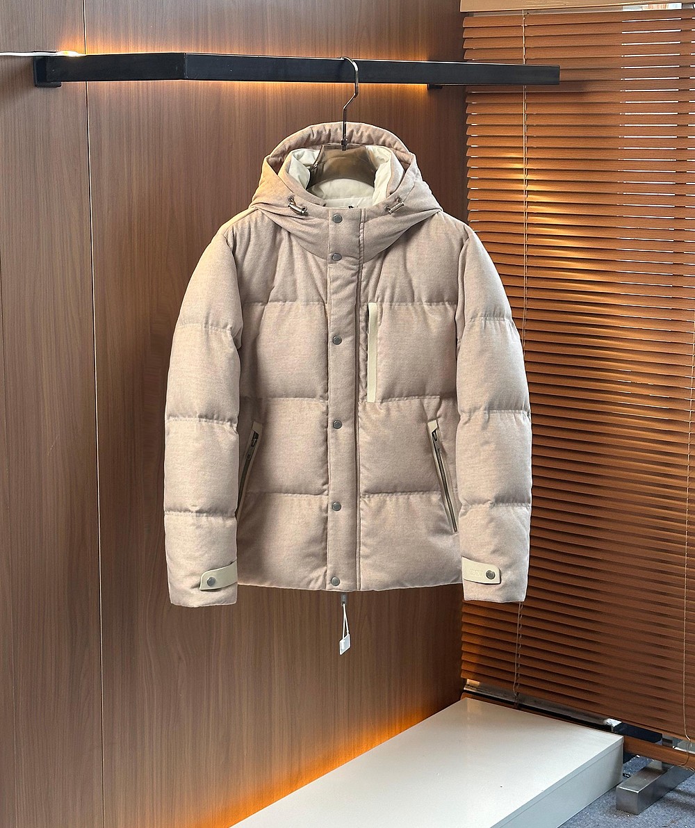 东北御寒～ZZ冬季新款羊绒混羊毛90白鹅绒通勤保暖连帽羽绒服男
