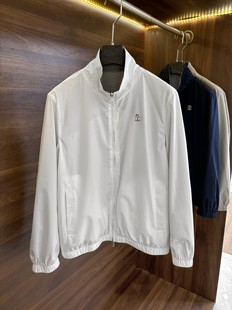 42427 老钱风羊毛混纺双面立领夹克刺绣外套 BC版 秋冬欧美轻奢男装