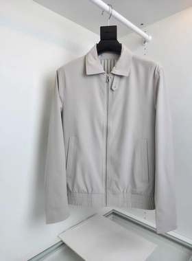 意式轻奢老钱风2026春季新款翻领商务简约无logo男士休闲夹克外套