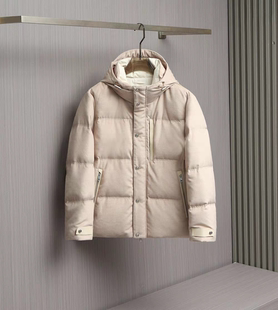 意式 25秋冬羊毛混羊绒90白鸭绒连帽防寒保暖羽绒服 ZZ欧美轻奢男装