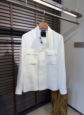 意式ZZ老钱风男装新款新中式夹克外套男士潮牌欧货翻领百搭上衣潮