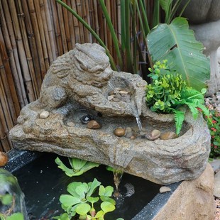 碧秀引财宝喷泉水柜装饰摆件池鱼缸鱼缸活水循环氧合假山景观景观