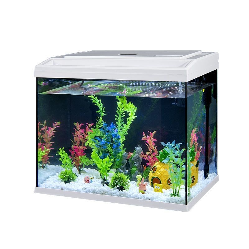 鱼缸免换水客厅金鱼缸家用懒人桌面玻璃造景创意生态中小型水族箱