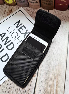 适用华为8XMAX穿皮带手机包荣耀70男子尼龙腰包魔术贴牛津纺竖款