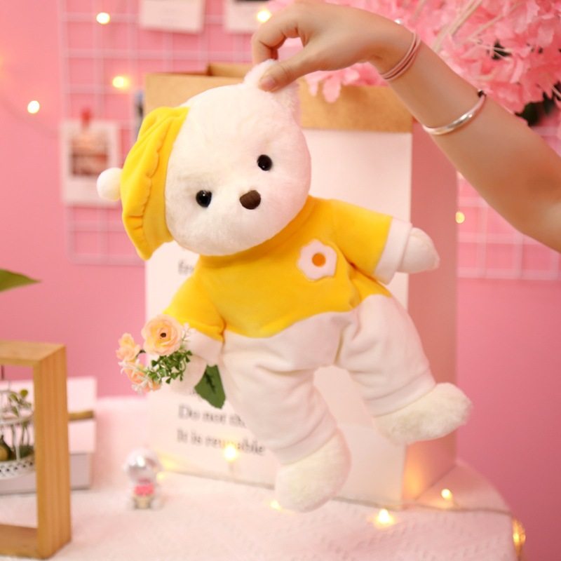 软萌可爱风蛋黄熊公仔粉嫩少女心毛绒玩具女生节日礼物