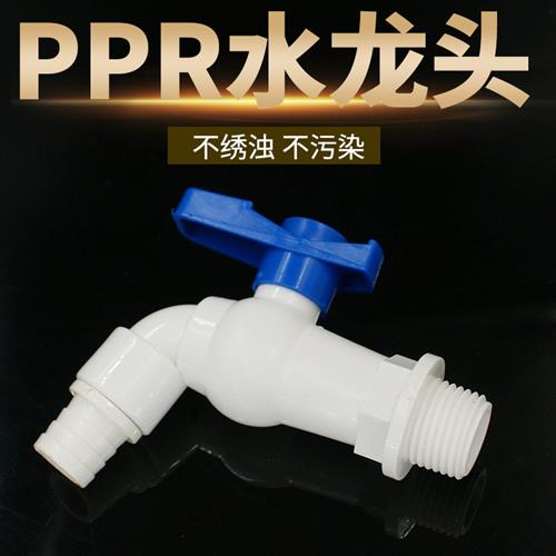 PPR塑料水龙头管单冷水嘴4分洗衣机冷热水管厨房龙头水管接头