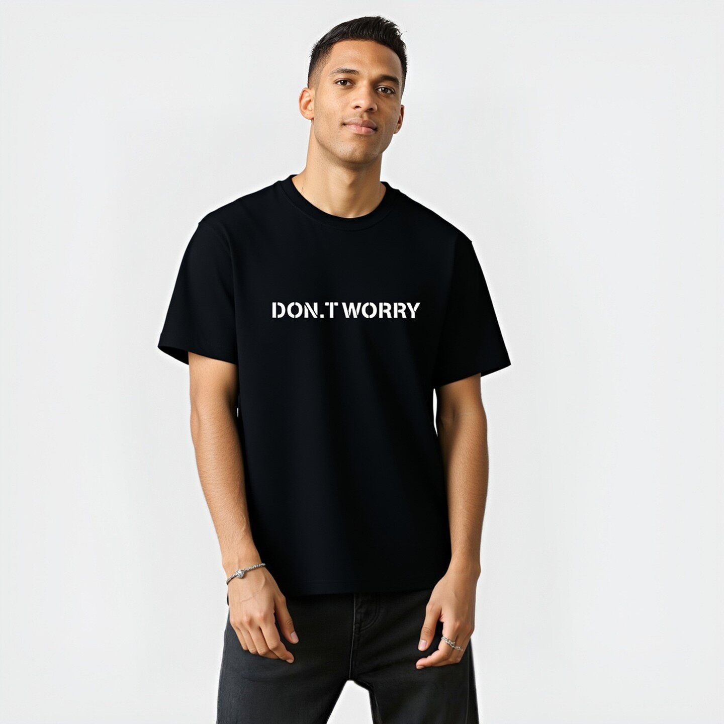 男士正肩丝光棉短袖t恤夏季薄款冰丝透气宽松大码男装上衣欧美风