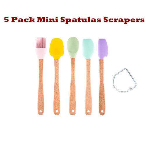 Mini Silicone Baking Spatulas Set